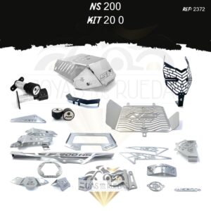 NS 200 kit protector radiador protecto lateral radiador