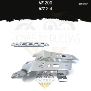 NS 200 kit protecto lateral radiador Logo nombre