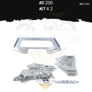 NS 200 kit Logo nombre protecto lateral radiador