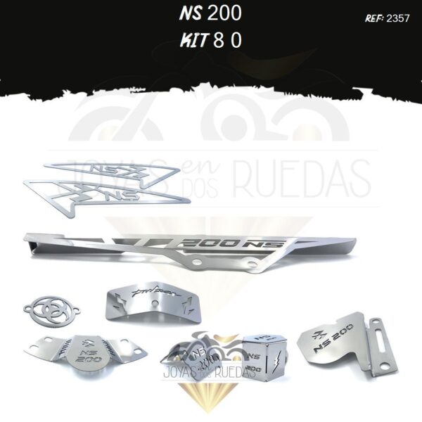 NS 200 kit malla latearal lujo guardabarro