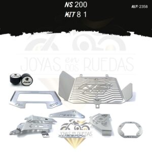 NS 200 kit protecto lateral radiador Logo nombre