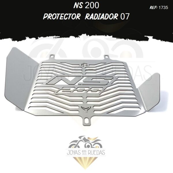 motos NS 200 protector radiador