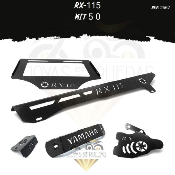 RX-115 kit porta placa protector bomba delantera mordaza