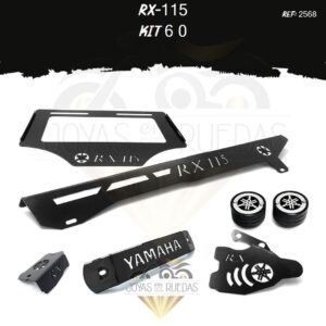 RX-115 kit porta placa protector bomba delantera mordaza