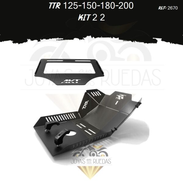 TTR 125-150-180-200 kit pechera quilla porta placa