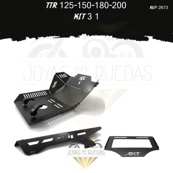 TTR 125-150-180-200 kit porta placa guarda cadena