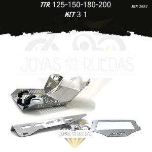 TTR 125-150-180-200 kit porta placa guarda cadena