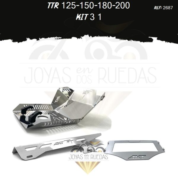 TTR 125-150-180-200 kit porta placa guarda cadena