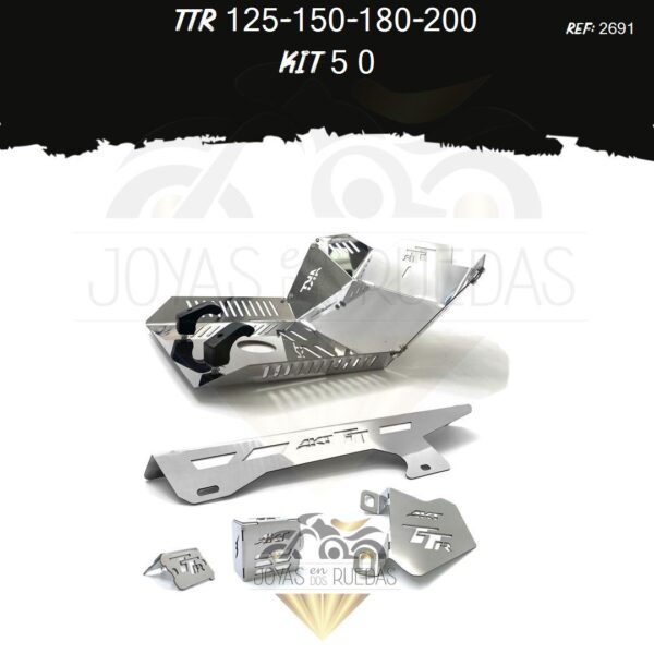 TTR 125-150-180-200 kit pechera quilla guarda cadena