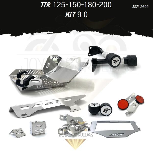TTR 125-150-180-200 kit guarda cadena sliders mordaza