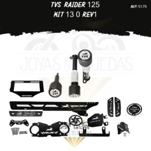 TVS Raider 125 kit acutrax T mordaza guarda cadena