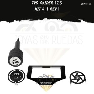 TVS Raider 125 kit porta placa slider exosto