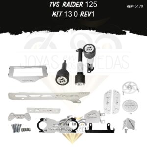 TVS Raider 125 kit exosto logo barras