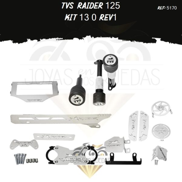 TVS Raider 125 kit exosto logo barras