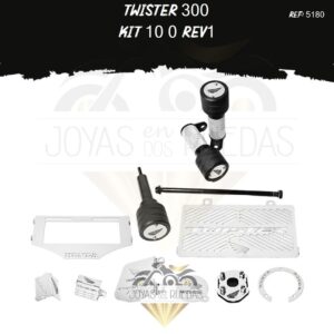 TWISTER 300 kit lujo tapa tanque mordaza