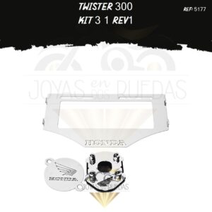 TWISTER 300 kit porta placa lujo pata gato t0