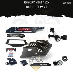 Victory MRX 125 kit protector bomba delantera porta placa