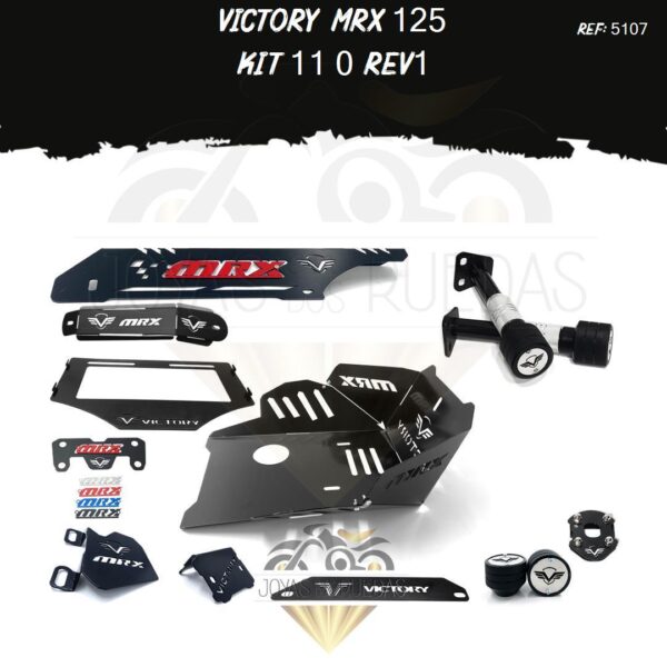 Victory MRX 125 kit protector bomba delantera porta placa