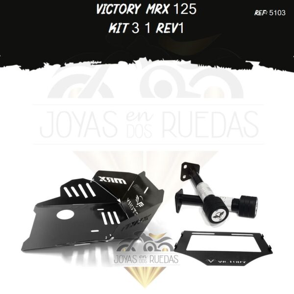 Victory MRX 125 kit pechera quilla sliders porta placa