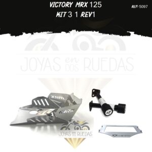 Victory MRX 125 kit porta placa sliders pechera quilla