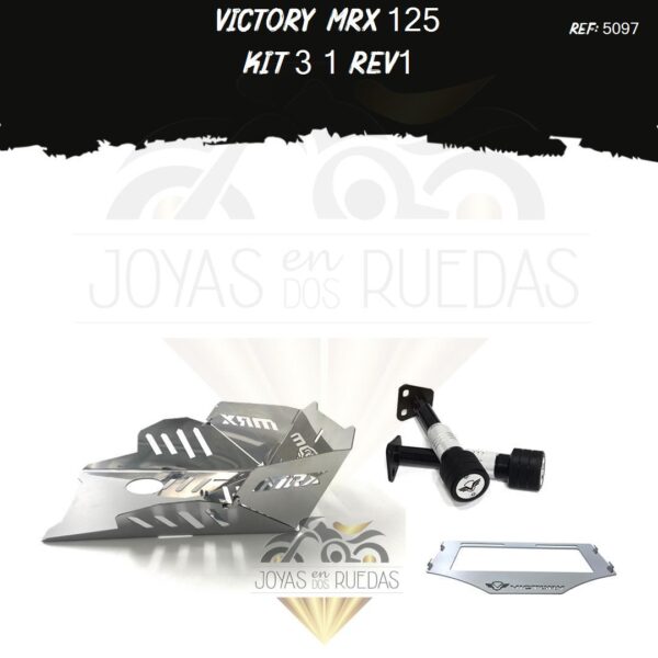 Victory MRX 125 kit porta placa sliders pechera quilla
