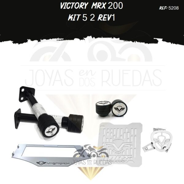 Victory MRX 200 kit protector radiador porta placa