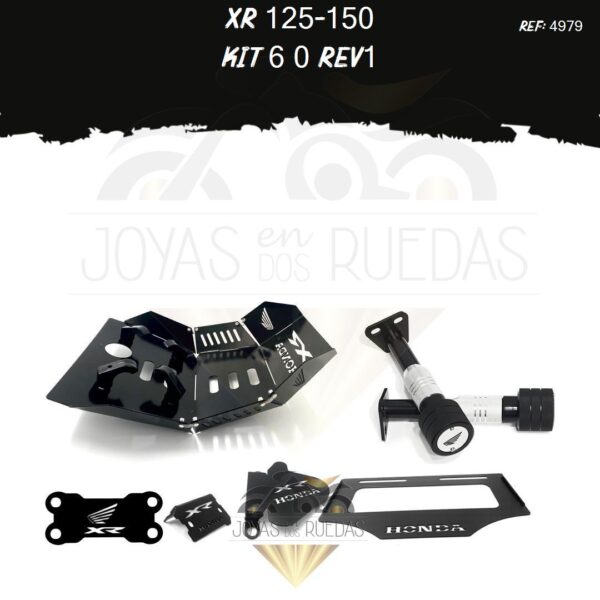 XR 125-150 kit porta placa protector bomba delantera