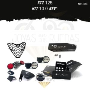 XTZ 125 kit protector exosto 7t protector farola