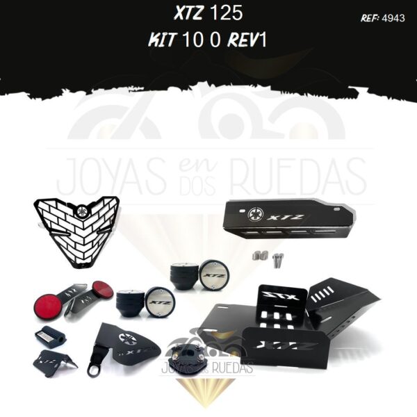 XTZ 125 kit protector exosto 7t protector farola
