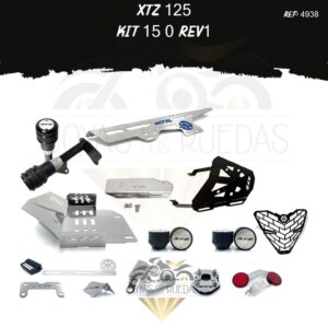 XTZ 125 kit acutrax p mordaza protector exosto 7t