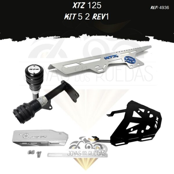 XTZ 125 kit resonador parrilla Sliders premium