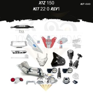 XTZ 150 kit acutrax p mordaza protector exosto 3D