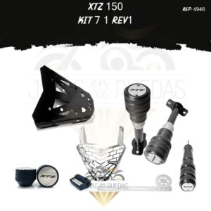 XTZ 150 kit resonador parrilla lujo palanca cambios