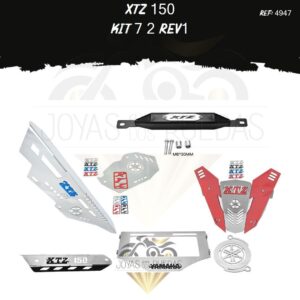 XTZ 150 kit porta placa 3D protector exosto 3D