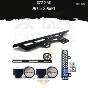 XTZ 250 kit radiador t21 resonador Spools Sliders eje
