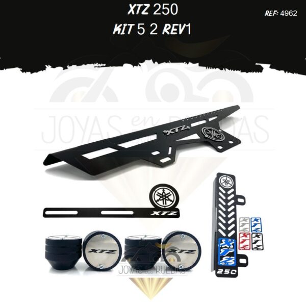 XTZ 250 kit radiador t21 resonador Spools Sliders eje