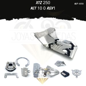 XTZ 250 kit lujo tapa tanque lujo pata gato mordaza