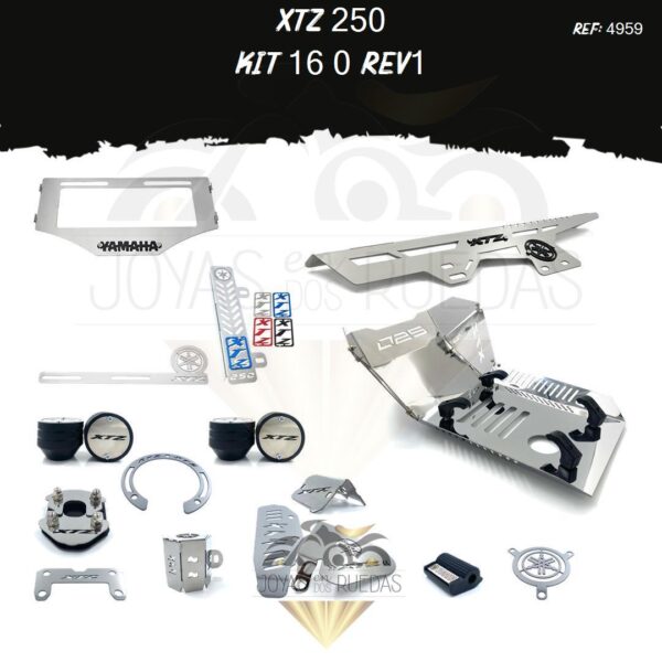 XTZ 250 kit protector arranque pechera quilla