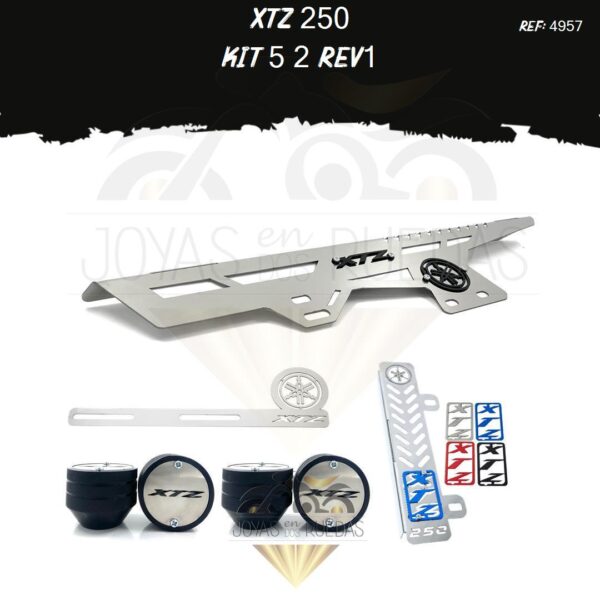 XTZ 250 kit Spools Sliders eje resonador
