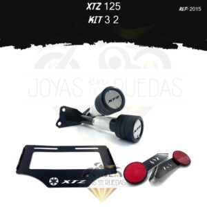 XTZ 125 kit porta placa sliders tragaluz
