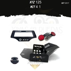 XTZ 125 kit porta placa lujo pata gato tragaluz