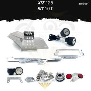 XTZ 125 kit lujo pata gato guarda cadena mordaza