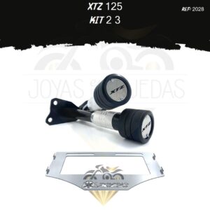 XTZ 125 kit porta placa sliders