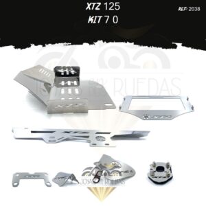 XTZ 125 kit guarda cadena pechera quilla lujo pata gato