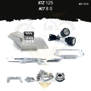 XTZ 125 kit sliders guarda cadena lujo pata gato