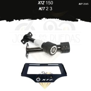 XTZ 150 kit porta placa sliders