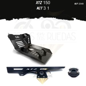 XTZ 150 kit lujo pata gato guarda cadena pechera quilla