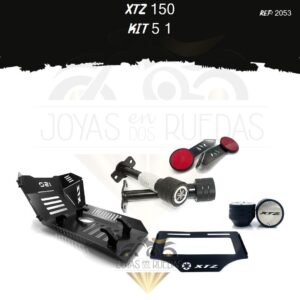 XTZ 150 kit tragaluz sliders pechera quilla porta placa