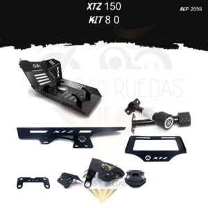 XTZ 150 kit protector bomba delantera porta placa