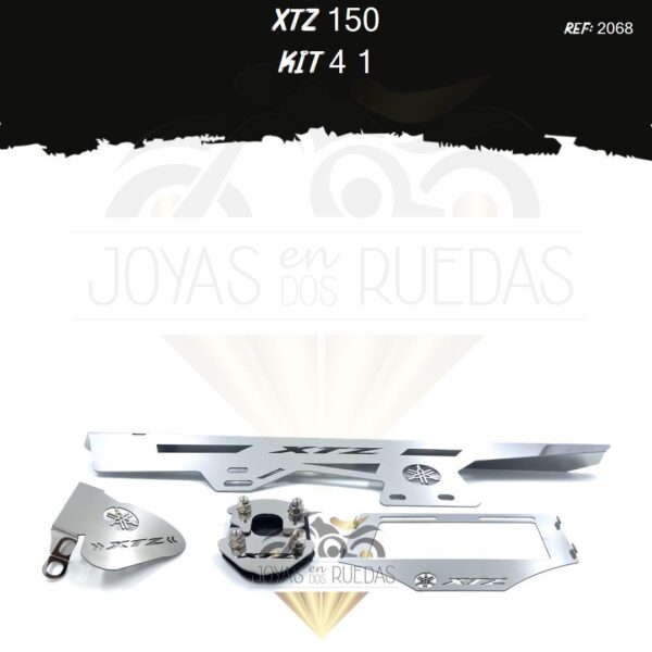 XTZ 150 kit porta placa mordaza lujo pata gato